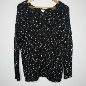 Garage Black, Purple and White Knit Sweater